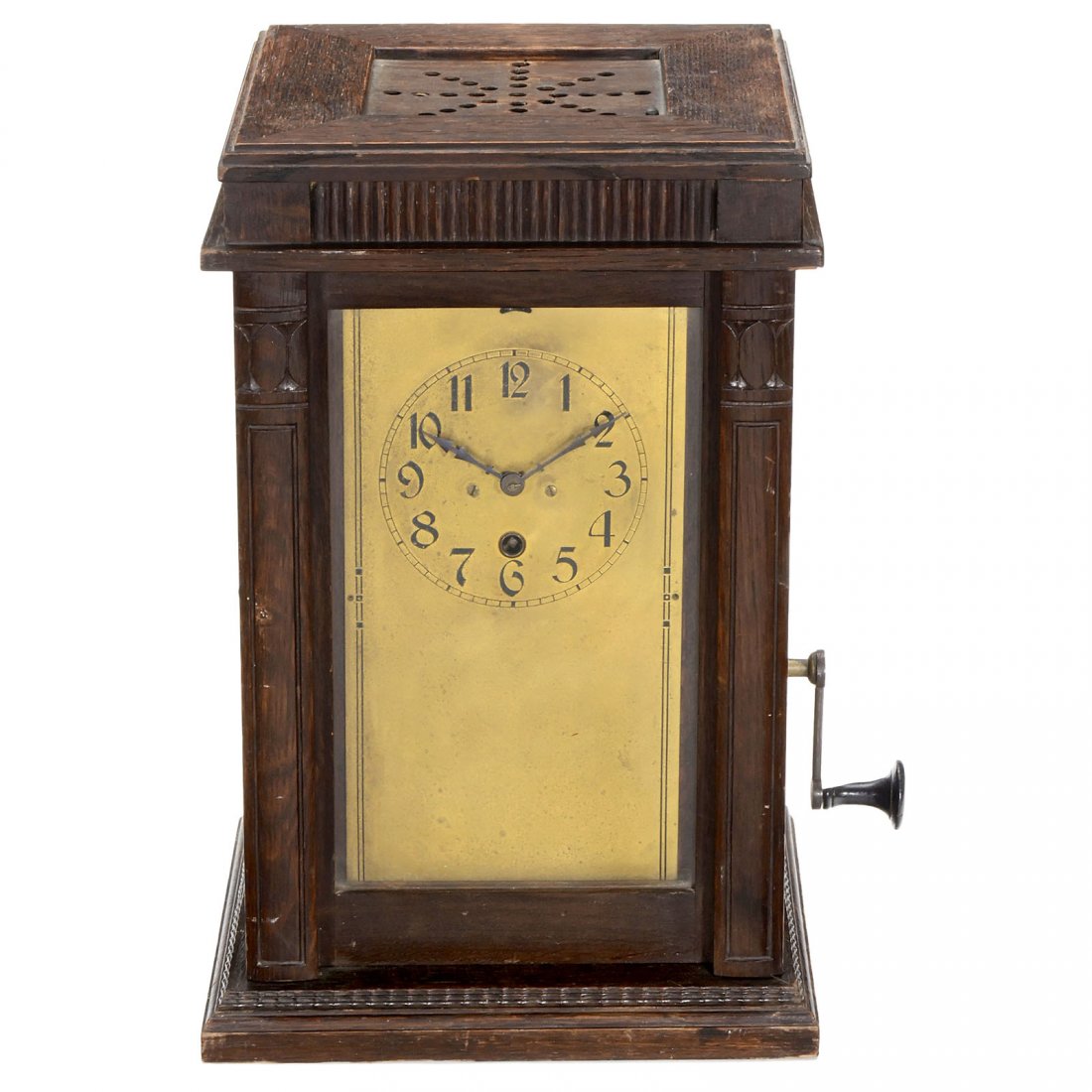 Hiller Talking Clock, c. 1912: Hiller Talking Clock, c. 1912 By Bernhard Hiller, Berlin, clock with phonograph mechanism for time announcements every 15 minutes, double-spring motor, hill-and-dale type reproducer, for 50 mm sound t