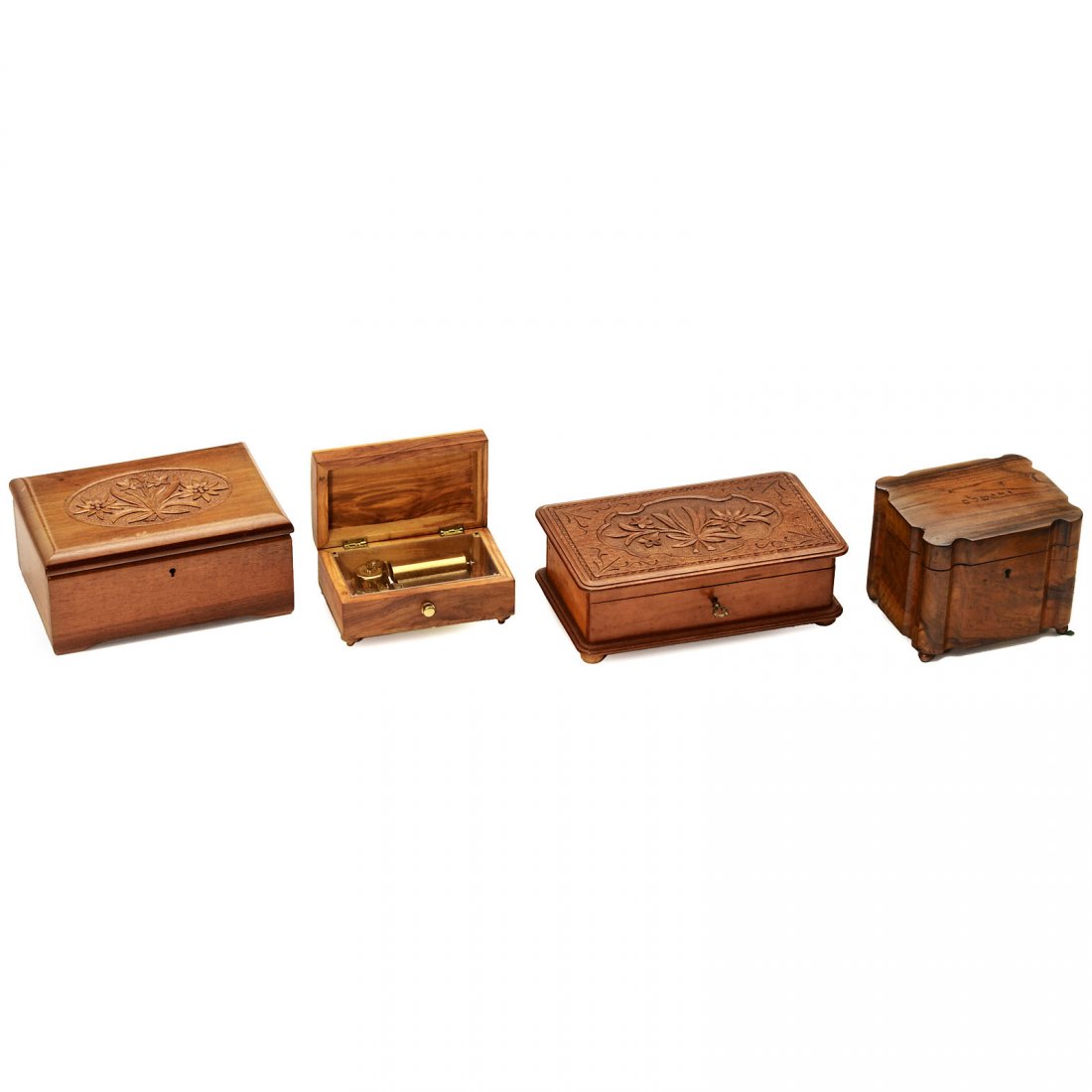 4 Reuge 50-Note Musical Boxes (1 of 1)