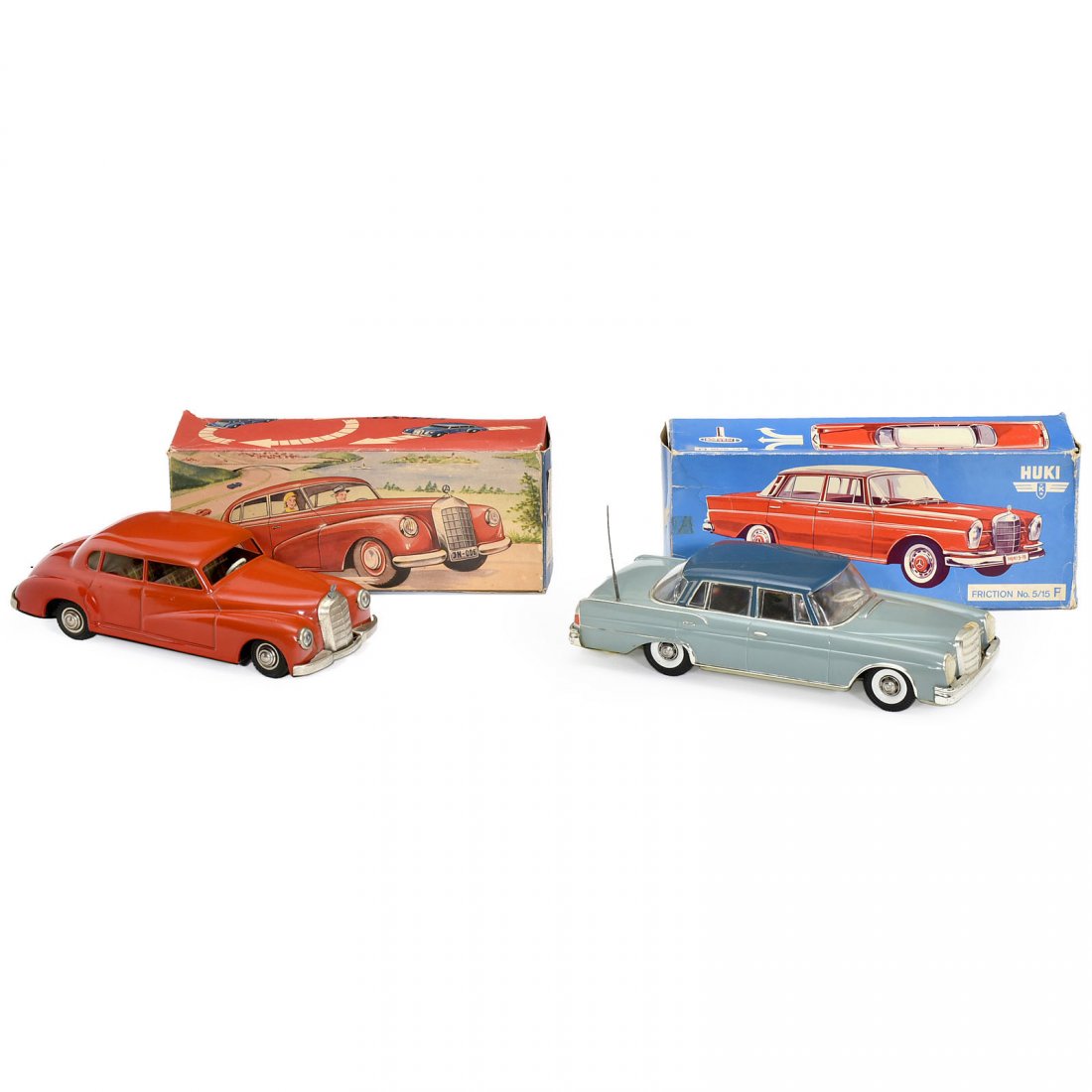 2 Mercedes Vintage Toy Cars, c. 1960 (1 of 1)