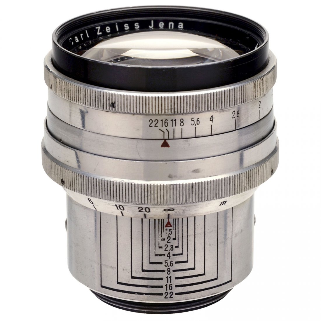 Biotar 1,5/75 mm T (M42 Screw-Mount), c. 1953: Biotar 1,5/75 mm T (M42 Screw-Mount), c. 1953 Carl Zeiss, Jena. No. 3771479, aluminum body, with typical air bubbles, otherwise in very good condition. – Rare and sought-after lens! Biotar 1,5/75 mm