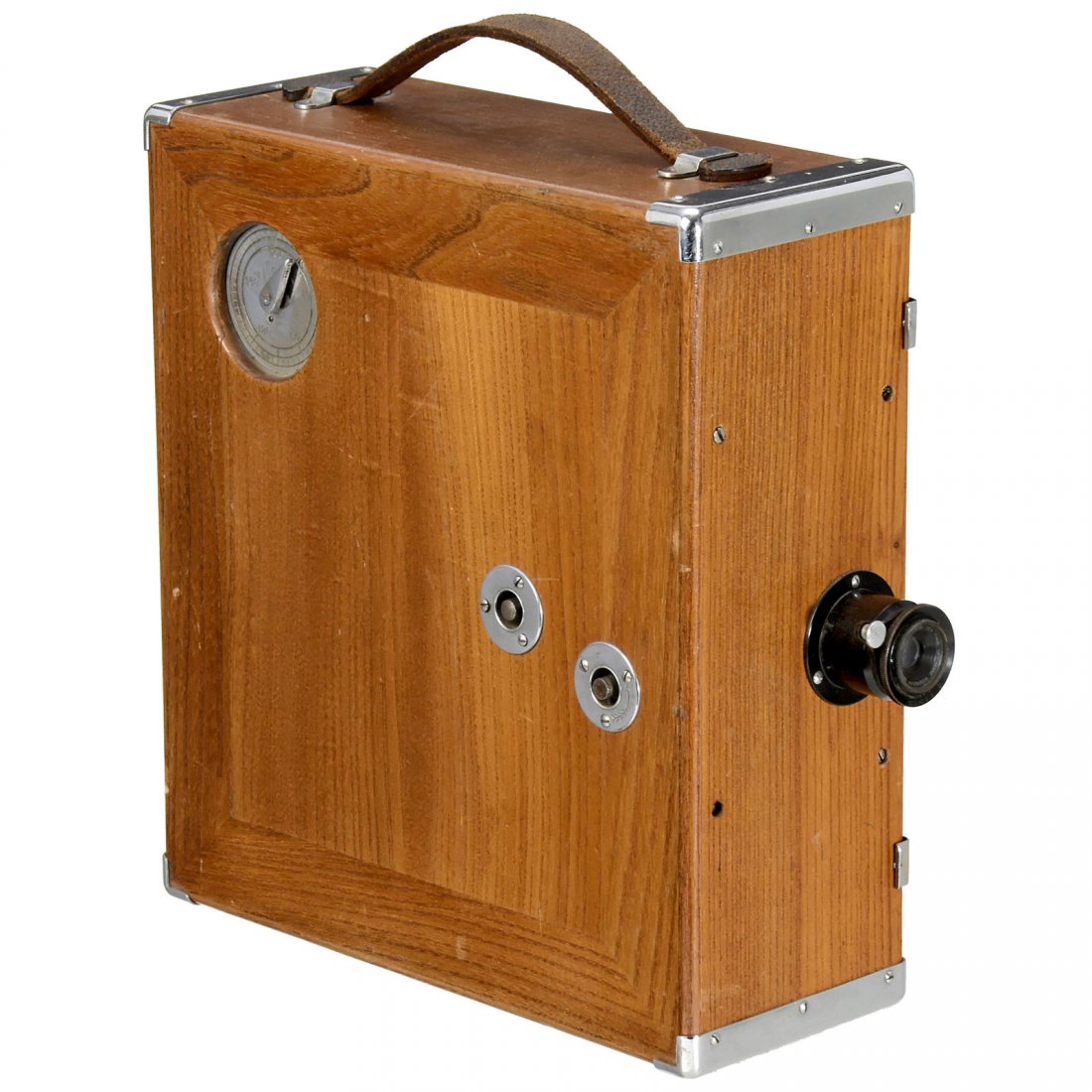 Amigo A 35 mm Silent Movie Camera, c. 1921: Amigo A 35 mm Silent Movie Camera, c. 1921 Gustav Amigo, Berlin. For 60 m interior cassettes (2 included), hand-cranked (missing crank), prism viewfinder, Rüo 1:3,5/40 mm lens. Kamera Amigo A, um 192