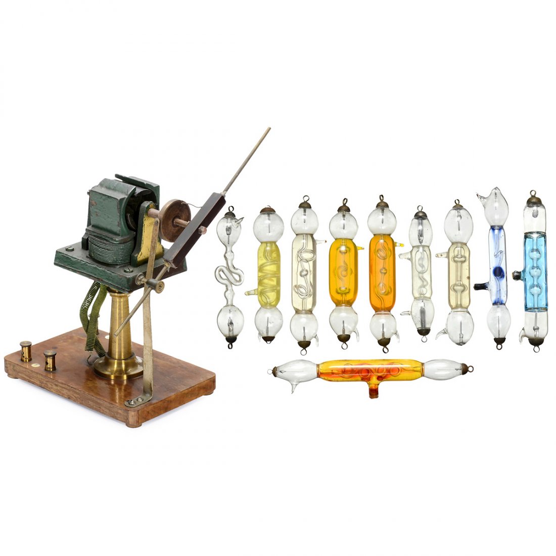 Electric Motor with 10 Geissler Tubes, c. 1910 (1 of 3)