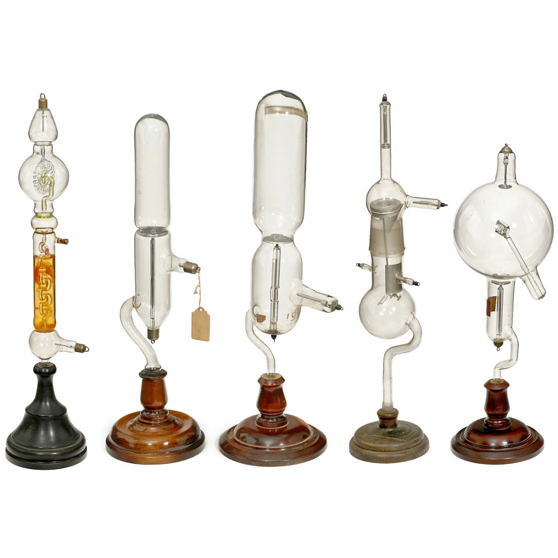 5 Glass Tubes for Physical Experiments, c. 1910 (1 of 4)