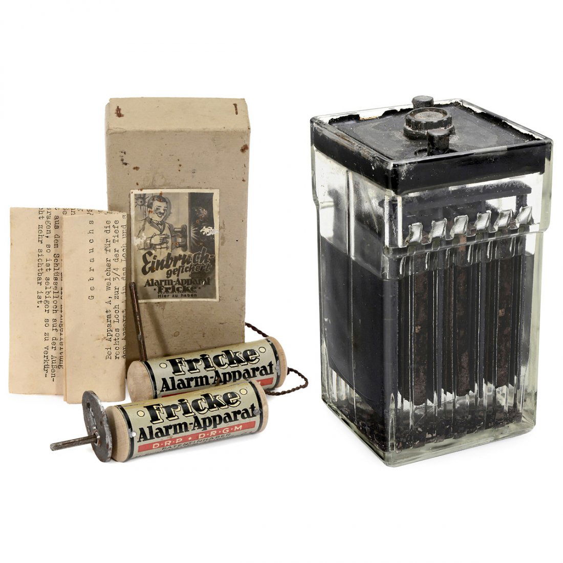 Early Door Alarm System with Glass Battery, c. 1920 (1 of 3)