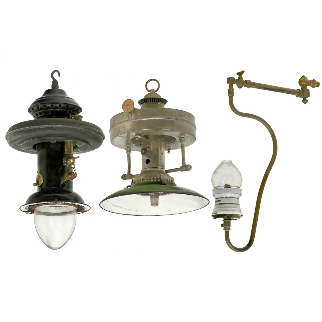 3 Gas Lamps, c. 1915 (1 of 1)