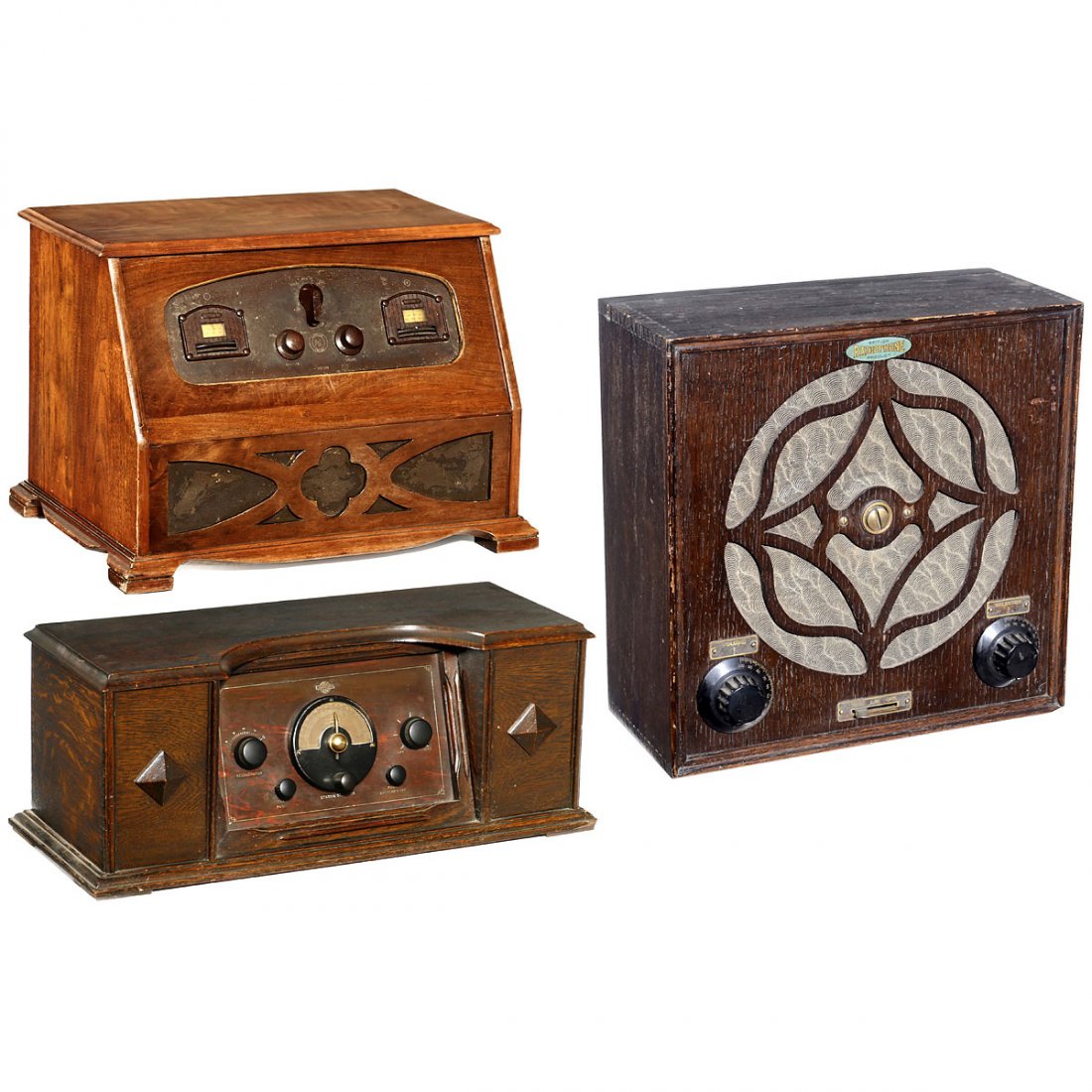 3 English Tube Radios (1 of 5)