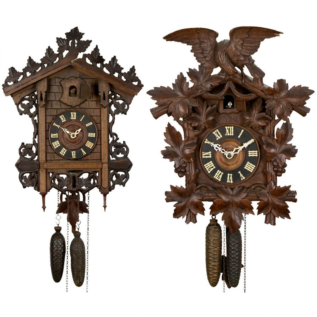 2 Black Forest Cuckoo Clocks, c. 1900 (1 of 3)