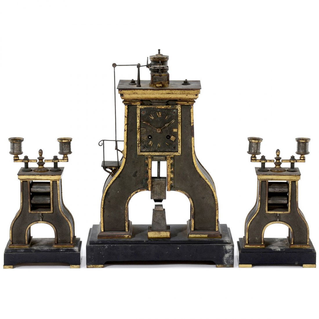 French Steamhammer Clock, c. 1890 (1 of 1)