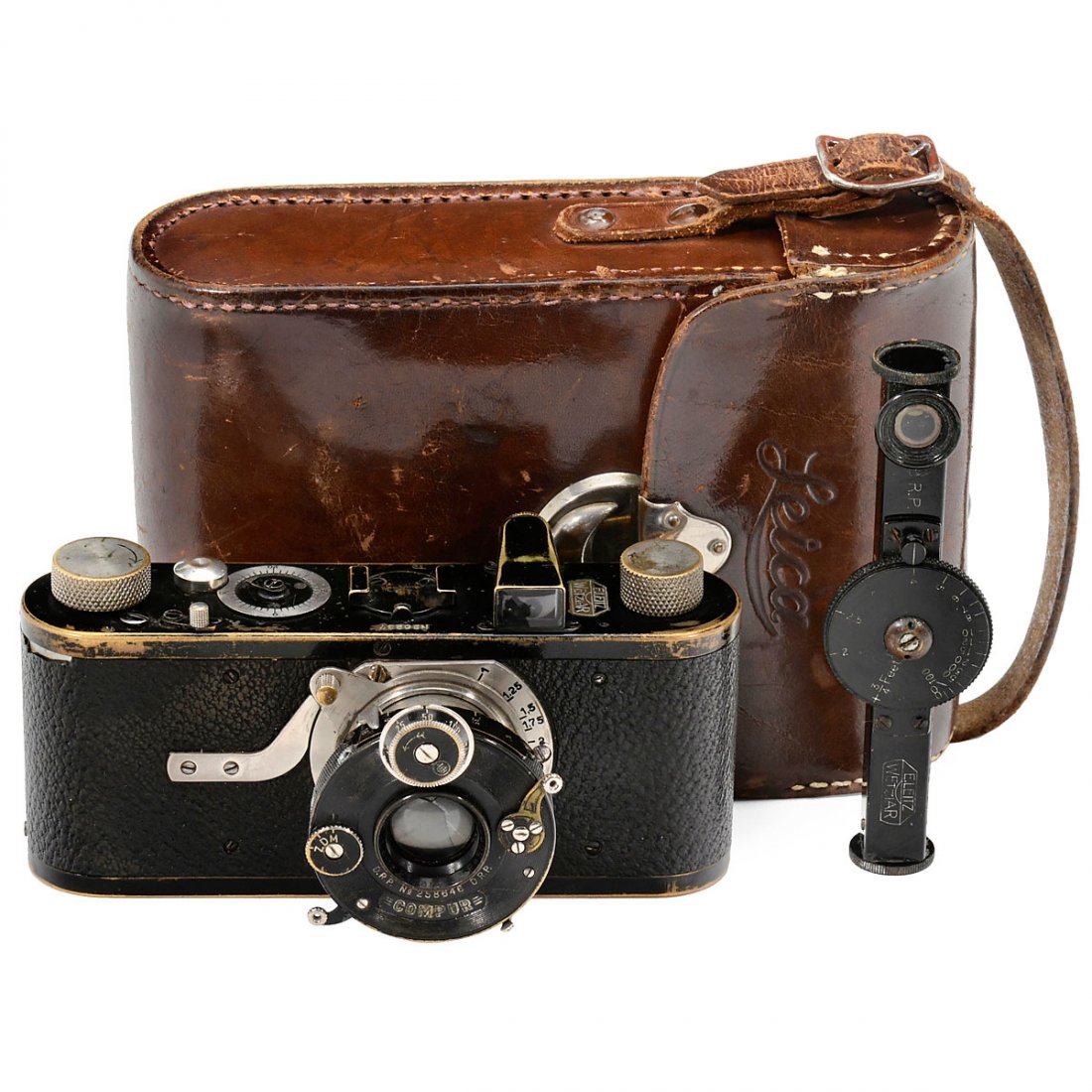 Leica with Dial-Set Compur Shutter, 1931: Leica with Dial-Set Compur Shutter, 1931 Leitz, Wetzlar. No. 6237, Elmar 3,5/50, dial-set Compur shutter 1–1/300 sec. and M, D, Z setting. This model B, especially with the dial-set, is one of the