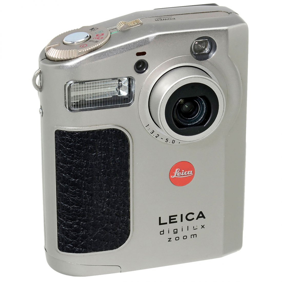 Leica digilux zoom, 1999: Leica digilux zoom, 1999 Leica Camera, Germany. No. 2534349, CCD-Sensor, 1/2,3, Cropfaktor 5,6, 1,5 megapixel, lens 3,2–5,0/6,6–19,8 mm. With Li-Ion battery, PC cable, papers and box, not tested. 