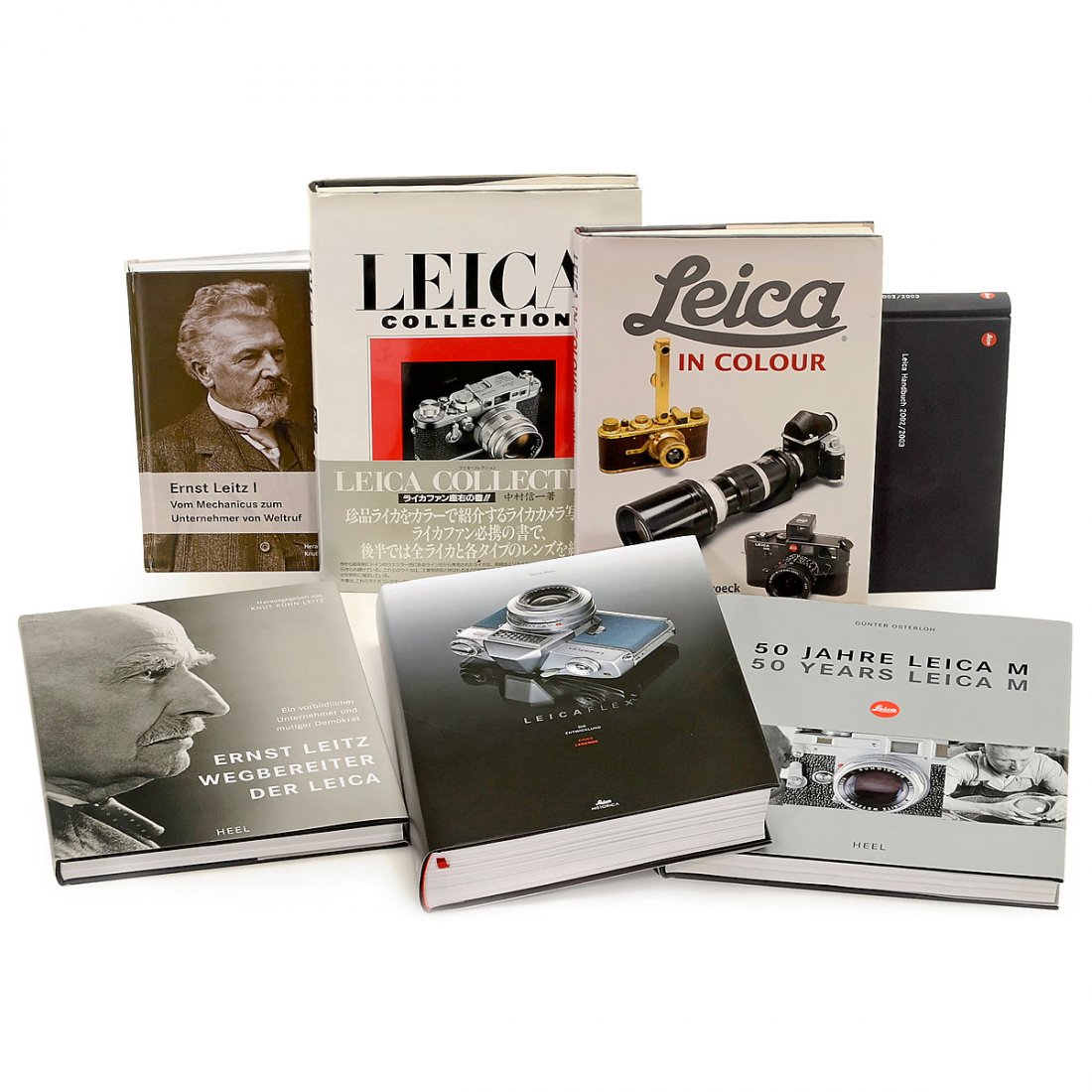 Leica/Leitz Literature: Leica/Leitz Literature 1) Georg Mann, "Leicaflex – Die Entwicklung einer Legende", 2015, limited edition "Leica Historica". – 2) Günther Osterloh, "50 Years Leica M", 2004. – 3) Paul-Henry van 