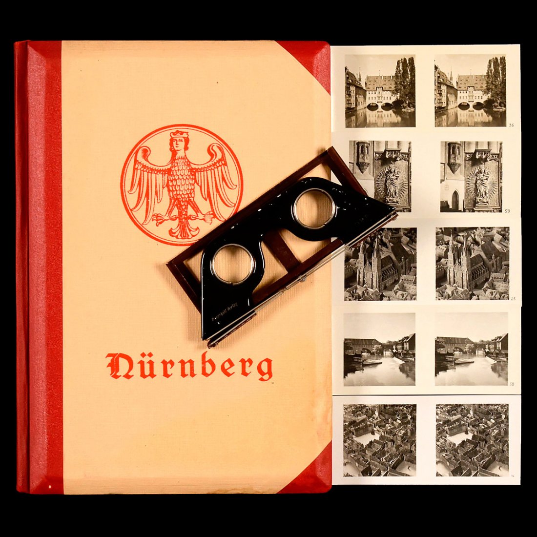 Raumbild Album "Der Stadt Nürnberg Ursprung und: Raumbild Album "Der Stadt Nürnberg Ursprung und Werdegang", 1949 Raumbild-Verlag Otto Schönstein, Saarbrücken. Text by Professor Dr. Fritz Traugott Schulz, with 60 Raumbild pictures by Hermann Gro�