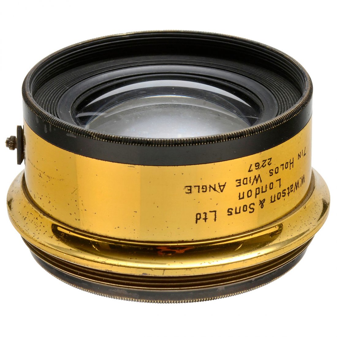 Holos Wide Angle by Watson & Sons, Ltd No 2267, c. 1908: Holos Wide Angle by Watson & Sons, Ltd No 2267, c. 1908 Convertible "Holos Wide Angle" lens with three focal lengths: 7, 11 1/3 and 13 ½ in.! Equipped with an iris diaphragm with 3 diaphragm ranges. 