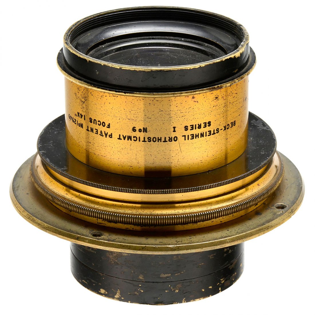 Beck-Steinheil Orthostigmat, Series I, No. 9, Focus 14: Beck-Steinheil Orthostigmat, Series I, No. 9, Focus 14 ¼ in., No. 11031, c. 1895 Steinheil's response on the Zeiss-Anastigmat lens was the Orthostigmat type I, developed by Dr. Rudolph, making use of