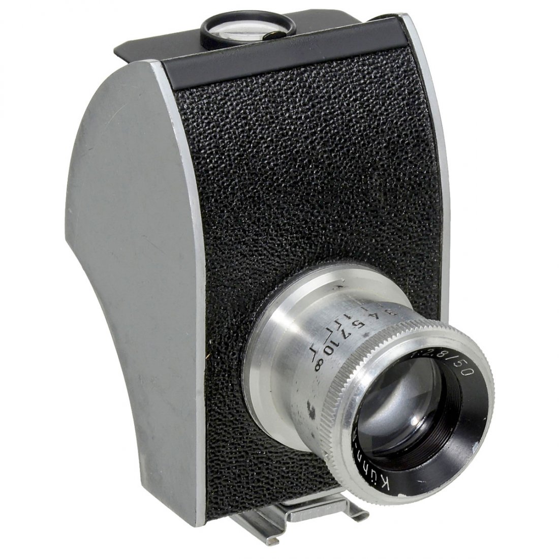 Flexameter, 1950: Flexameter, 1950 Kühn, Wetzlar. Interesting reflex viewfinder for the accessory shoe, meter scale. Flexameter, 1950 Kühn, Wetzlar. Ausgefallener Reflex-Sucher für den Zubehörschuh, Meter-Skala. St