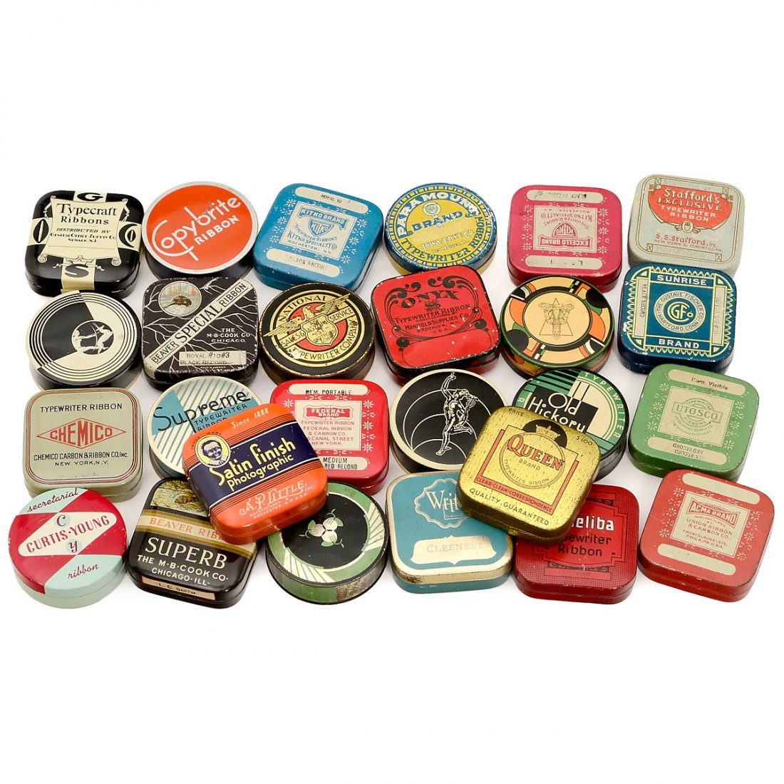 26 Typewriter Ribbon Tins (1 of 1)