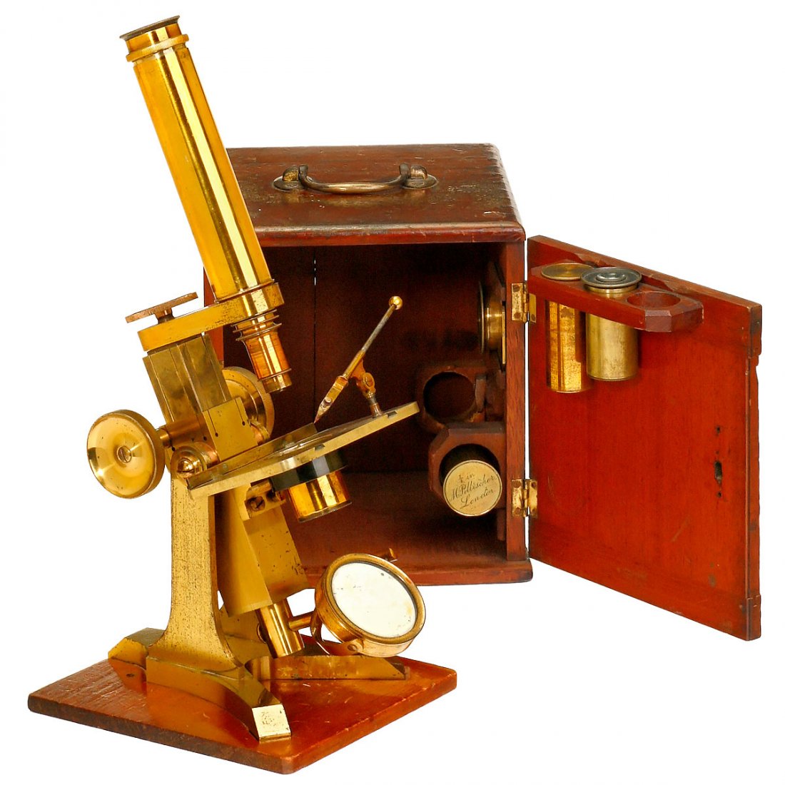 Pillischer Compound Brass Microscope, c. 1860 (1 of 2)