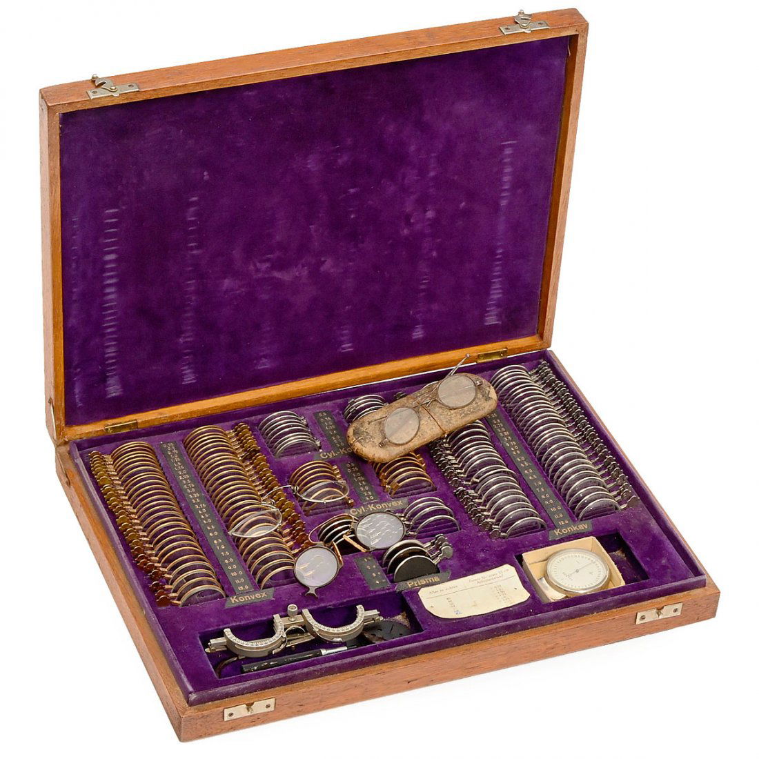 Ophthalmological Trial Lens Case and 3 Old Glasses (1 of 1)