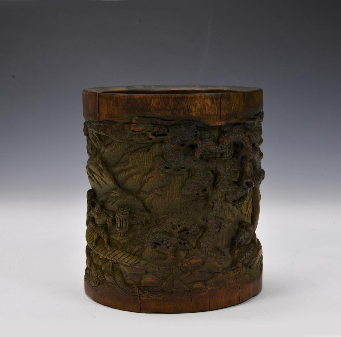 Chinese Bamboo Brush Pot (1 of 8)