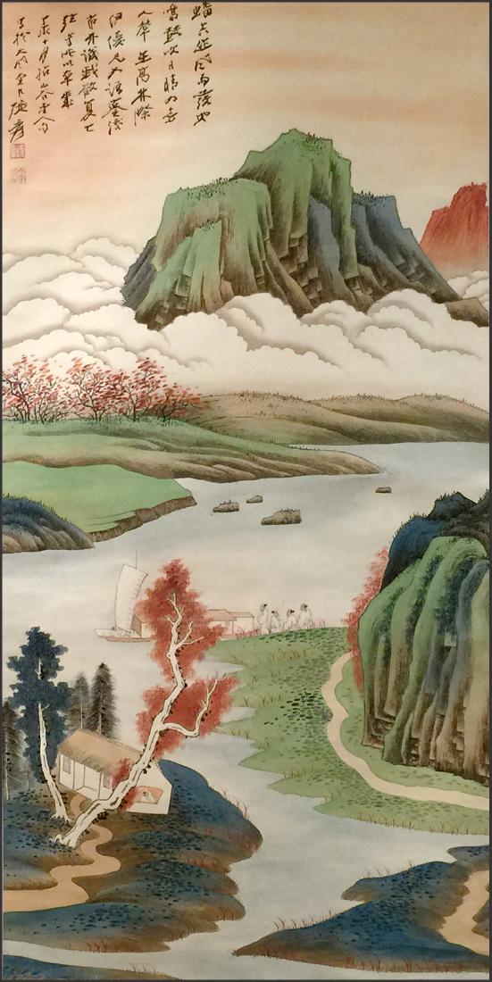 Chinese Scroll Painting of Landscape (1 of 5)