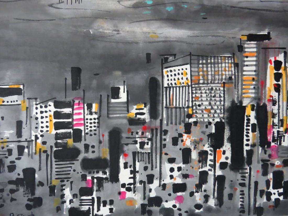 Chinese Painting of Landscape, Signed Wu Guan Zhong (1 of 6)