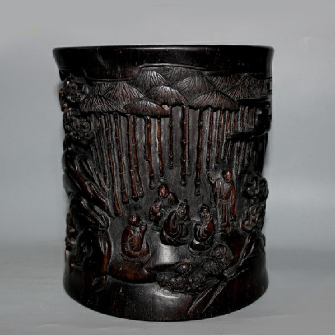 CHINESE BAMBOO BRUSH POT (1 of 7)