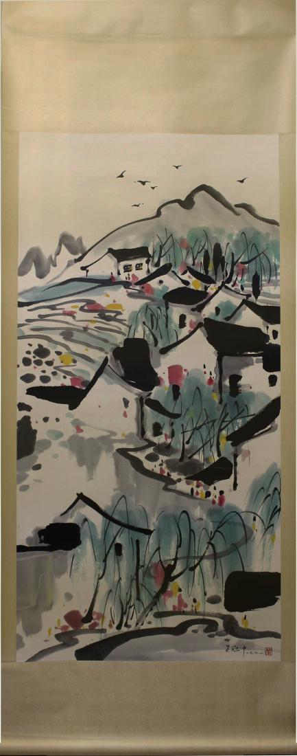 CHINESE PAINTING OF LANDSCAPE SIGNED WU GUAN ZHONG (1 of 4)