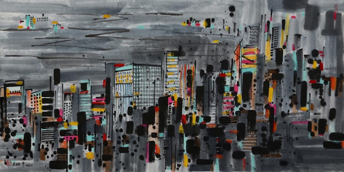 WU GUANZHONG (1919-2010) LANDSCAPE (1 of 4)