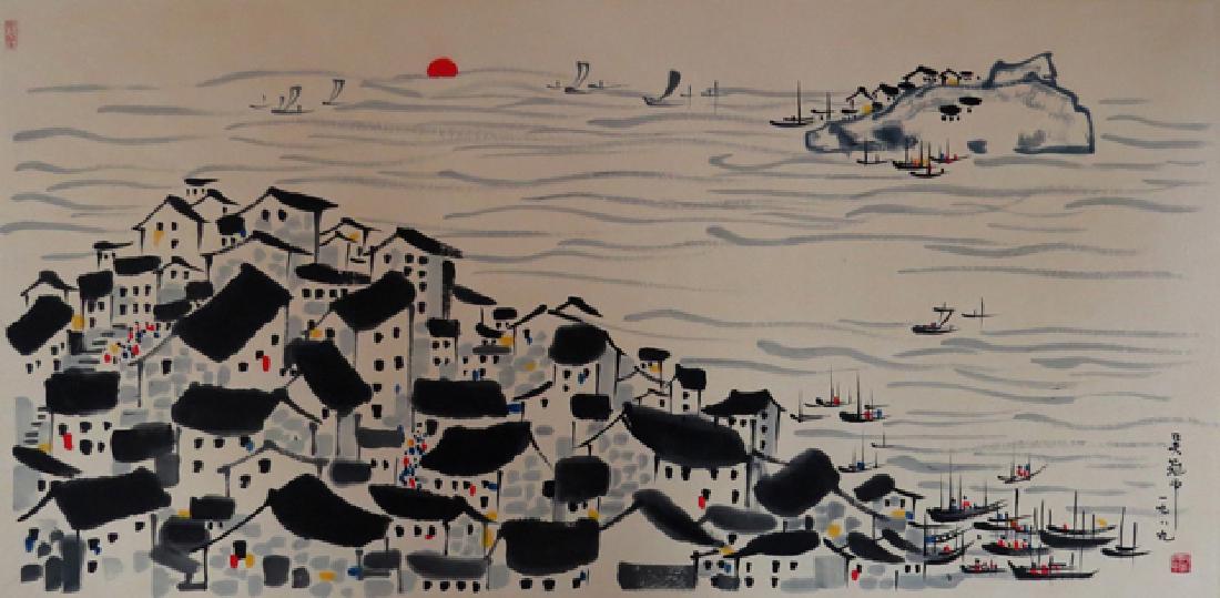 WU GUANZHONG (1919-2010) LANDSCAPE (1 of 7)