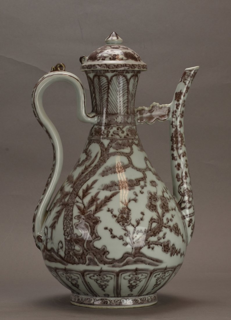 An Unique Chinese Ming HongWu Copper Red Porcelain Pot (1 of 6)