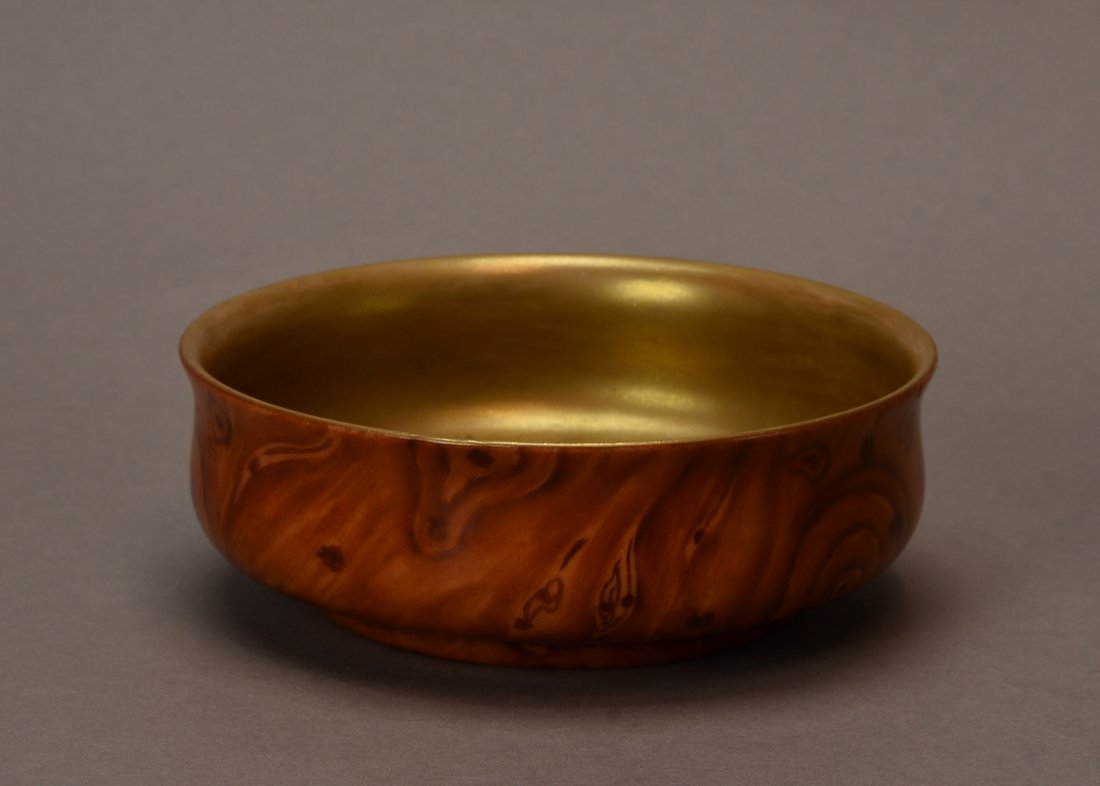 Chinese Gilted Ted Wood-Glazed Washer (1 of 4)