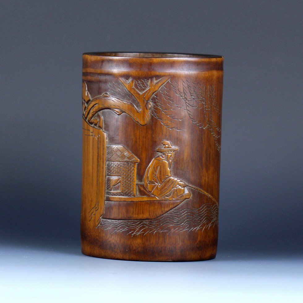 Chinese Bamboo Brush Pot (1 of 6)