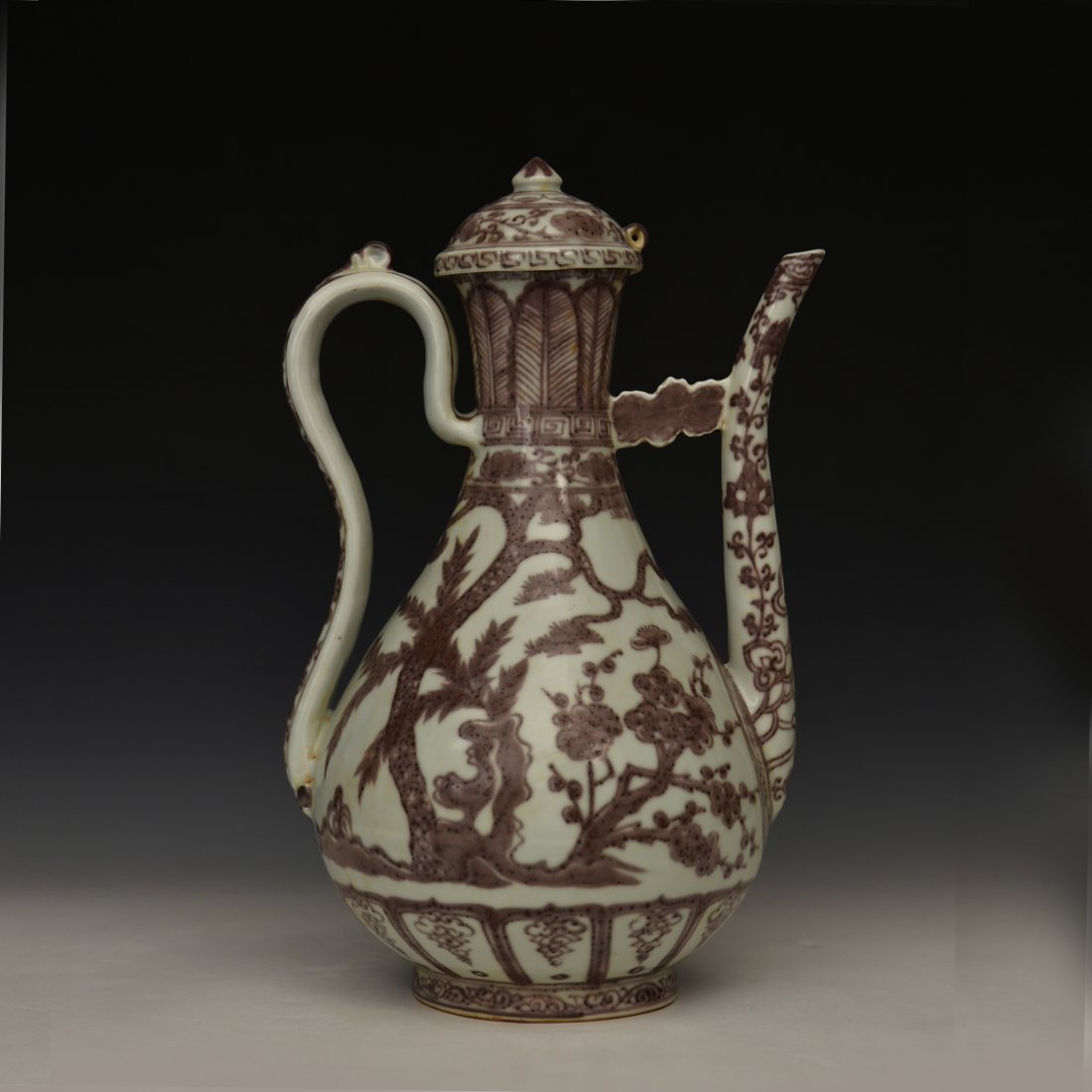 An Unique Chinese Ming HongWu Copper Red Porcelain Pot (1 of 10)