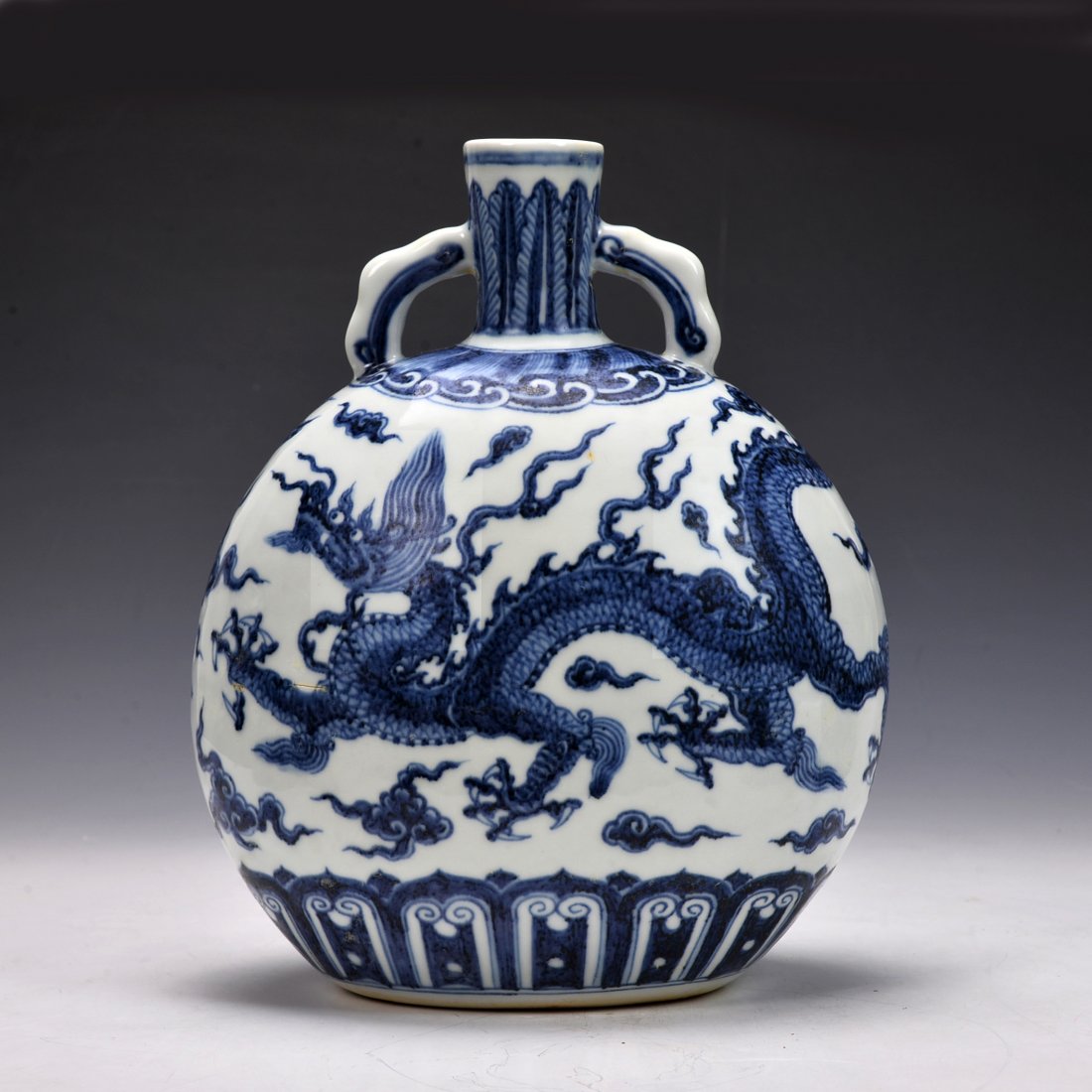Chinese Blue and White Moon Flask (1 of 5)