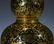 Chinese Blue Glazed Double Gourd Vase with Gilt Designs - 4