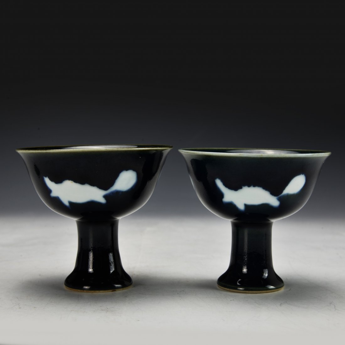 A Pair of Chinese Antique High Stem Bowl (1 of 4)