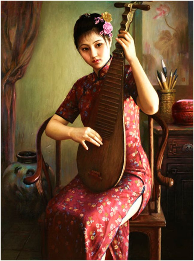 Hand Oil Painting on Canves, Figure (1 of 2)