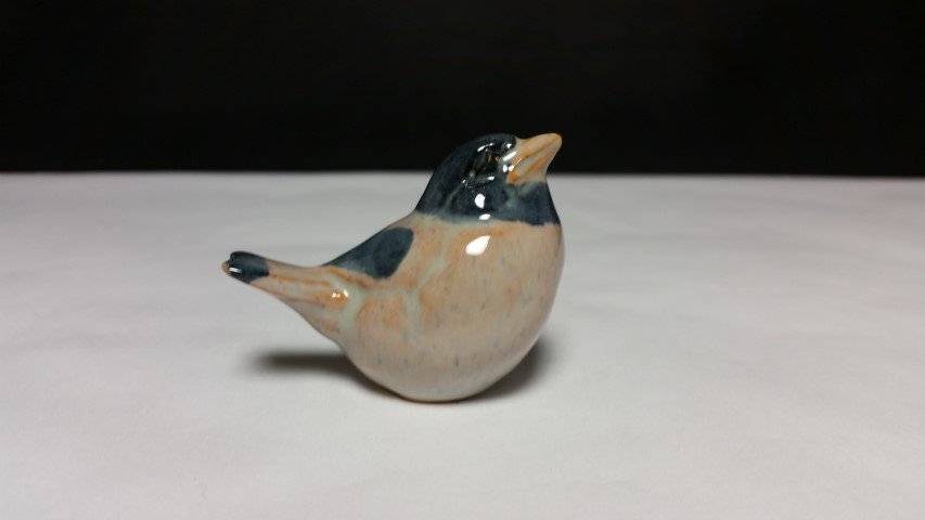 Dissing Keramik Holmegaard miniature bird Denamark fig: Mid century modern original Dissing Keramik Holmegaard made in Denmark miniature ceramic bird figurine with tag.