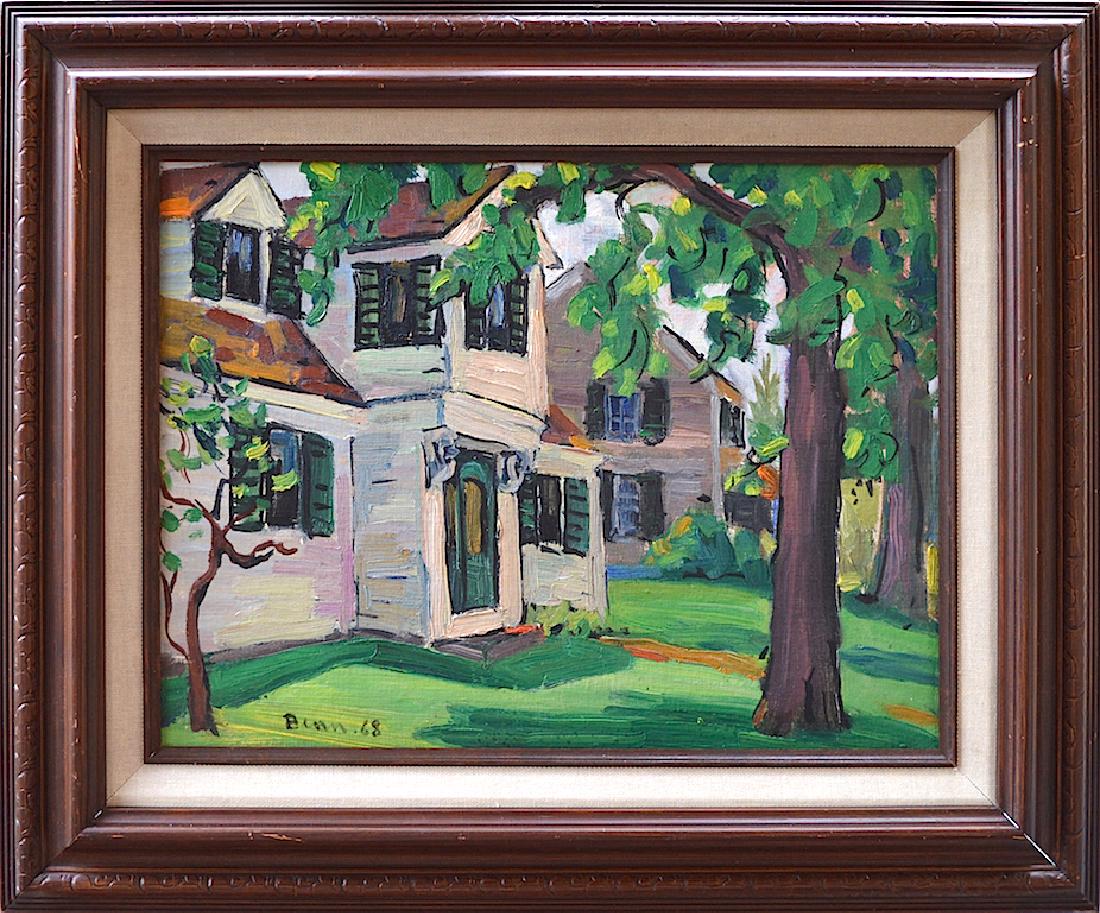 Ben BENN (1884-1983) Ukrainian - American: Ben BENN (1884 Ukraine - 1983 U.S.) ; Newark ; 1968 ; canvas on cardboard, oil / framed ; dimensions 30 x 41 cm (12 x 16 in.) ; signed & dated lower left corner ; named on verso ; Shipping to USA - DH