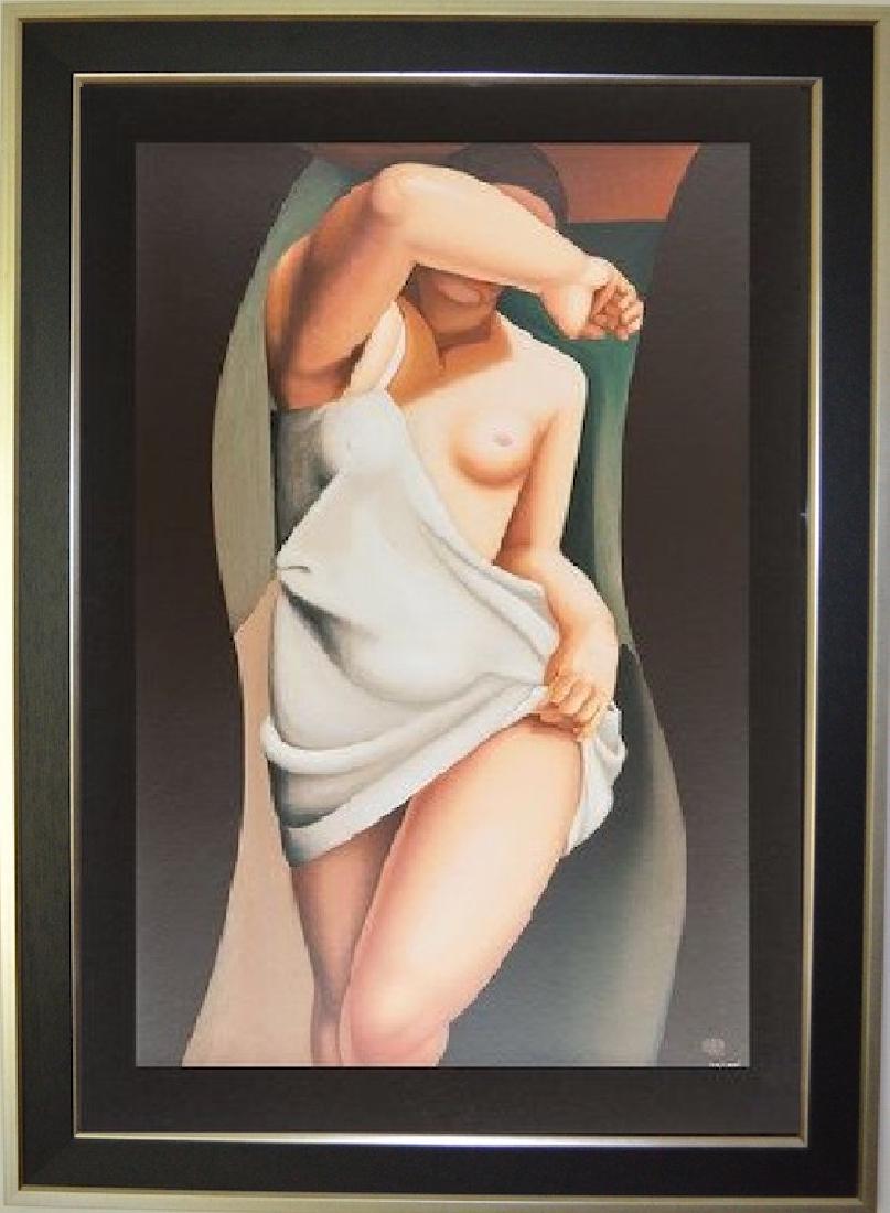 Tamara DE LEMPICKA (1898-1980) Model: Tamara DE LEMPICKA (1898-1980) ; Model ; 1991 ; lithograph / framed with glass ; image size 116 x 80 cm (46 x 31 1/2 in.) ; edition 193/195 ; Shipping to USA - DHL $450 , National post with tracking s