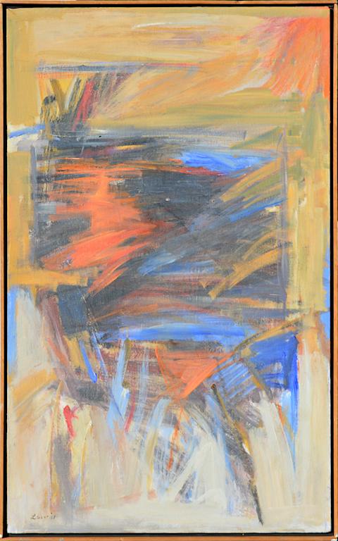 Michael LOEW (1907-1985) American: Michael LOEW (1907-1985) ; acrylic on canvas / 1961 / framed ; dimensions 36 x 22 in. ; signed lower left corner and on verso ; Shipping to USA - DHL $320 , National post with tracking service $170 /