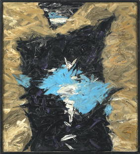 Rita LETENDRE (1928-2021) Canada: Rita LETENDRE (1928-2021) ; Abstract ; 1960 ; oil on canvas ; dimensions 91 x 105 cm (36 x 41 1/3 in.) ; signed and dated lower right corner ; Shipping to USA - DHL $735 , National post with tracking