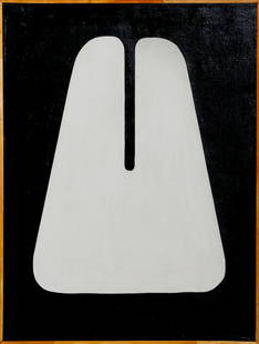 Myron STOUT (1908-1987) American - USA: Myron STOUT (1908-1987) ; Untitled ; 1956 ; oil on canvas ; dimensions 100 x 76 cm (39 1/3 x 30 in.) ; signed and dated on verso ; Shipping to USA - DHL $550 , National post with tracking service $350