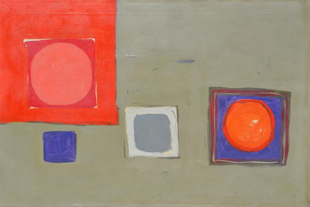 Patrick HERON (1920-1999) United Kingdom: Patrick HERON (1920-1999) ; Untitled abstract ; September of 1960 ; oil on canvas / unframed ; dimensions 61 x 90,8 cm (23 2/3 x 35 3/4 in.) ; signed and dated on verso ; Shipping to USA - DHL $320 ,