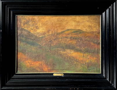 Laszlo Baro MEDNYANSZKY, 1852-1919 Slovak - Hungarian: Ladislav MEDNANSKY, Ladislav MEDNYANSZKY, Laszlo baro MEDNYNSZKY ; Landscape ; oil on canvas / framed ; dimensions 60,5 x 90,5 cm (23 7/8 x 35 2/3 in.) ; dimensions 92 x 122 cm (36 1/4 x 48 in.) ;