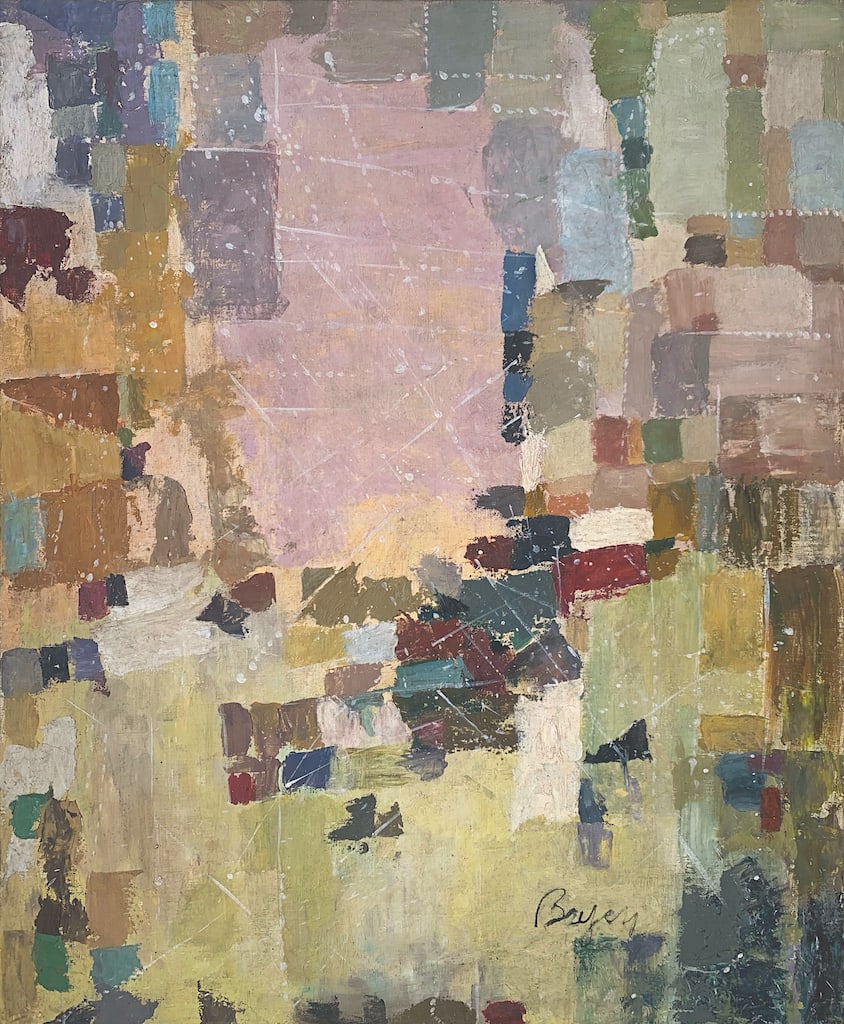 Camille BRYEN (1907-1977) French: Camille BRIAND (1907 Nantes - 1977 Paris, France) ; Abstract ; 1964 ; oil on canvas / unframed ; dimensions 61 x 50 cm (24 x 19 2/3 in.) ; signed lower right ; Shipping to USA - DHL $330 , National po