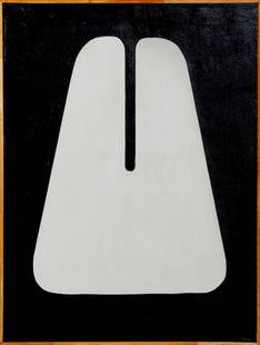 Myron STOUT (1908-1987) American - USA: Myron STOUT (1908-1987) ; Untitled ; 1956 ; oil on canvas ; dimensions 100 x 76 cm (39 1/3 x 30 in.) ; signed and dated on verso ; Shipping to USA - DHL $550 , National post with tracking service $350