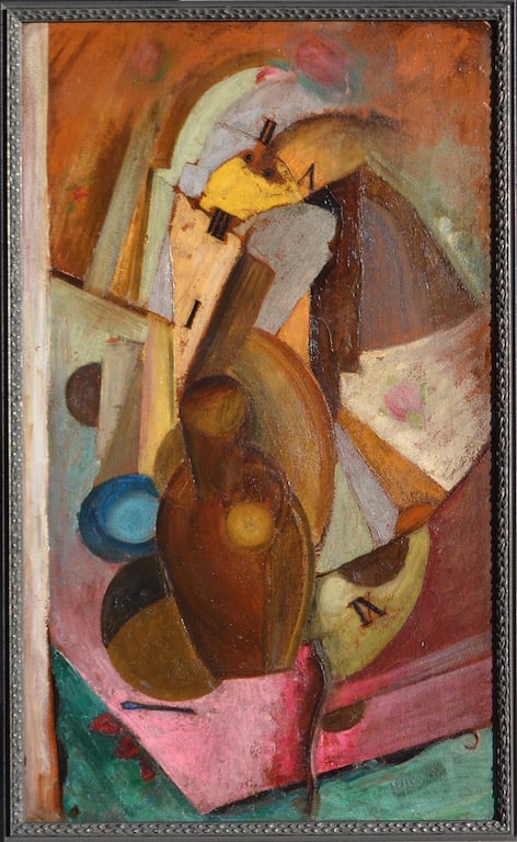 Cubism, ILEGIBLY signed, 1925