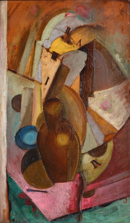 Cubism, ILEGIBLY signed, 1925