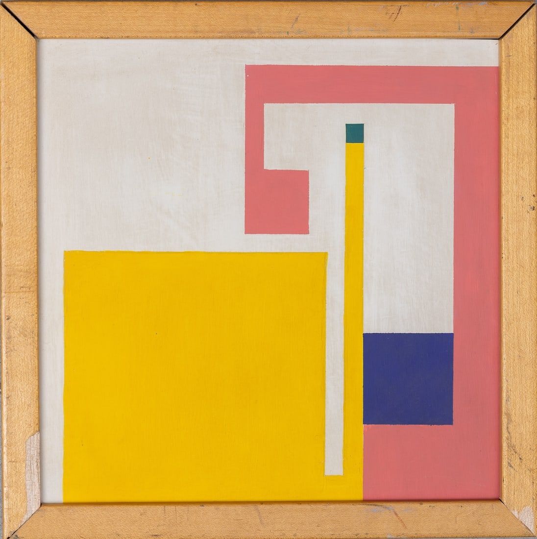 Bruno MUNARI (1907-1998) Italian: Bruno MUNARI (1907-1998) ; Negativo-positivo ; c.1950s ; oil on wood panel / framed ; dimensions 20 x 20 cm (7 7/8 x 7 7/8 in.) ; signed on verso ; Shipping to USA - DHL €340 , National post with